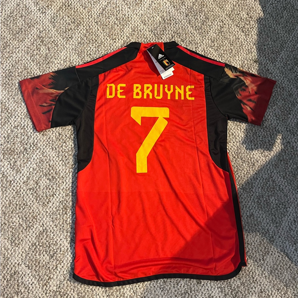 Belgium National Team Soccer Jersey Kevin De Bruyne Size Medium World Cup
